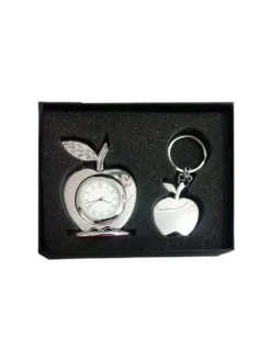 Desktop clock with keychain Gift Set GCZ 484