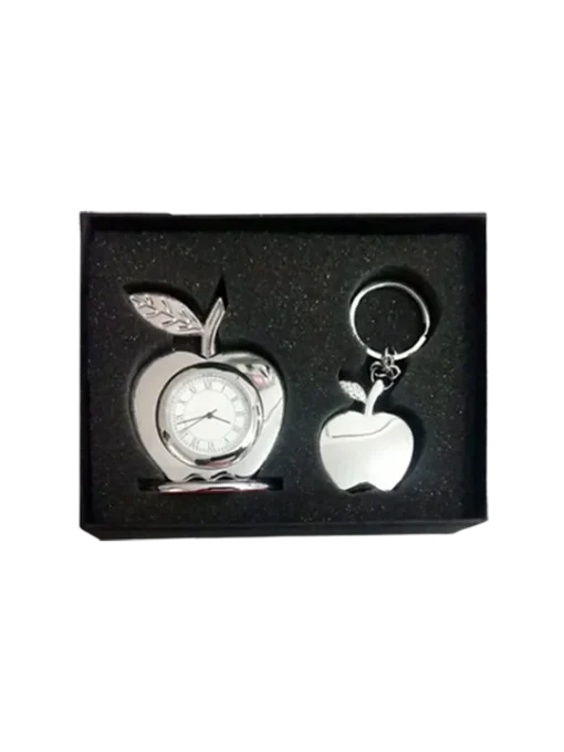 Desktop clock with keychain Gift Set GCZ 484