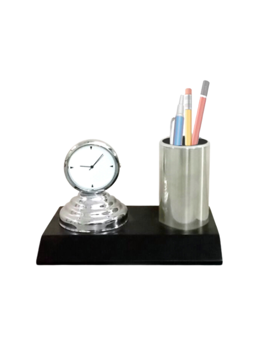 Desk Clock with Pen Stand GCZ 492