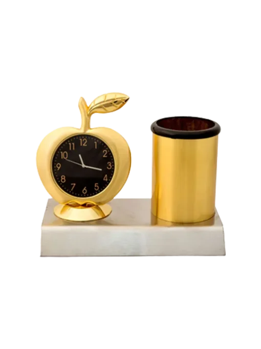 Apple shape Display Clock with Pen Stand GCZ 526