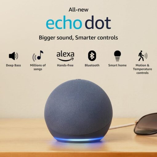 Amazon Echo Dot (5th Gen) | Smart speaker with Bigger sound, Motion Detection, Temperature Sensor, Alexa and Bluetooth 5 Amazon Echo Dot (5th Gen)