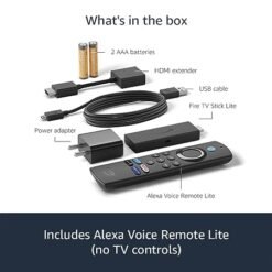 Amazon Fire TV Stick Lite with all-new Alexa Voice Remote Lite