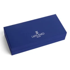 Lapis Bard Contemporary Torque Ballpoint Pen - Blue with Gold Trims