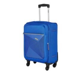 Safari Prisma Blue Trolley Bag with Anti Theft Zipper