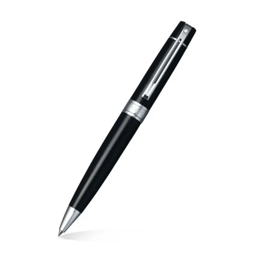 Sheaffer Gift Set 300 Ballpoint Pen with Business Card Holder Glossy Black with Chrome Trims