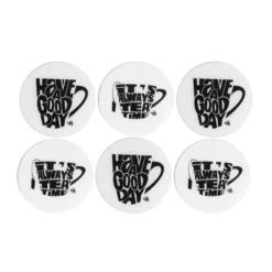 Tea Coasters - Good Day, Good Life! 7 Tea Coasters - Good Day, Good Life!