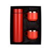 Trillion (Satin) Red Temperature Bottle With 2 Steel Cups EK37333