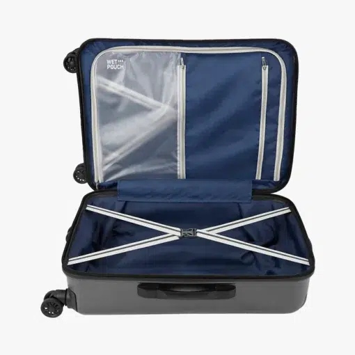 Safari Twister Gun Metal Trolley Bag with TSA Lock & Anti Theft Zipper