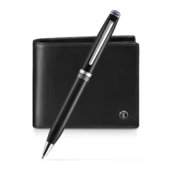 Gift Set Lapis Bard Contemporary Ballpoint Pen With Mayfair Coin Pocket Wallet Black and Chrome 9 Gift Set Lapis Bard Contemporary Ballpoint Pen With Mayfair Coin Pocket Wallet Black and Chrome