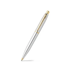 Sheaffer Gift Set VFM Ballpoint Pen with Small Notebook Polished Chrome with Gold Trims