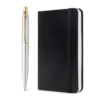 Sheaffer Gift Set VFM Ballpoint Pen with Small Notebook Polished Chrome with Gold Trims