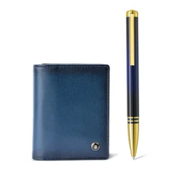 Lapis Bard Gift Set Torque Ballpoint Pen with Ducorium Business Card Holder