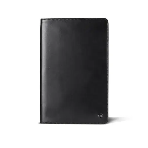 Lapis Bard Gift Set Contemporary Dark Ballpoint Pen and Mayfair Leather Notebook