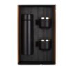 Wizard Matte Black Temperature Bottle With 2 Steel Cups Gift Set EK37302