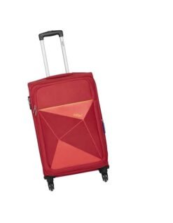 Safari Prisma Red Trolley Bag with Anti Theft Zipper