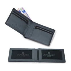 Lapis Bard Gift Set Torque Ballpoint Pen with Ducorium Graphite Wallet Black with Black Trims