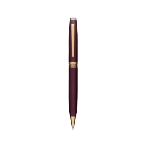 Lapis Bard Gift Set Contemporary Ballpoint Pen with Ducorium Wallet Bordeaux with Gold Trims
