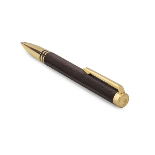 Lapis Bard Torque Artis Leather Ballpoint Pen - Brown with Gold Trims 6 Lapis Bard Torque Artis Leather Ballpoint Pen - Brown with Gold Trims