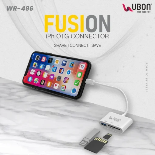 Ubon Fusion WR-496 iPhone OTG Connector