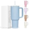 Tumbler for Hot and Cold, 1200ml with Straw