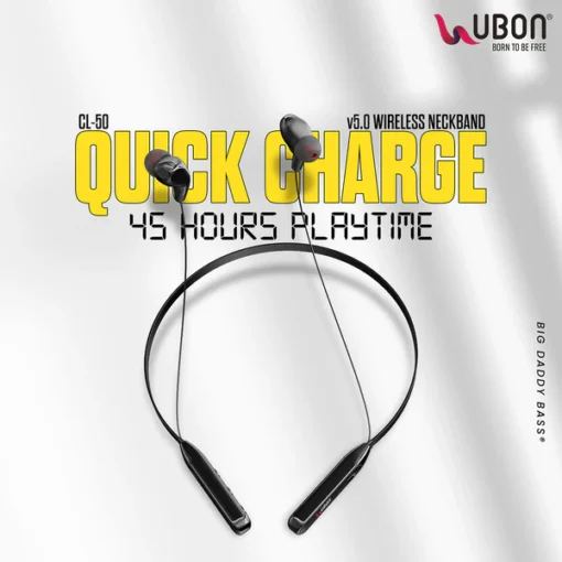 Ubon Quick Charge CL-50 Wireless Neckband 4 Ubon Quick Charge CL-50 Wireless Neckband