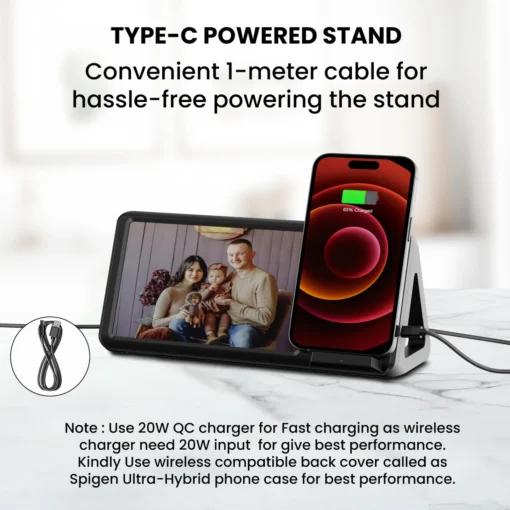 Freedom 5 2 in Wireless charger and a Photo Frame 15W Wireless Charging