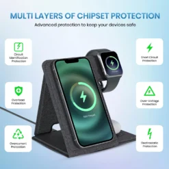 Freedom Fold 3, 15 Watt Wireless Charger and Mobile Stand