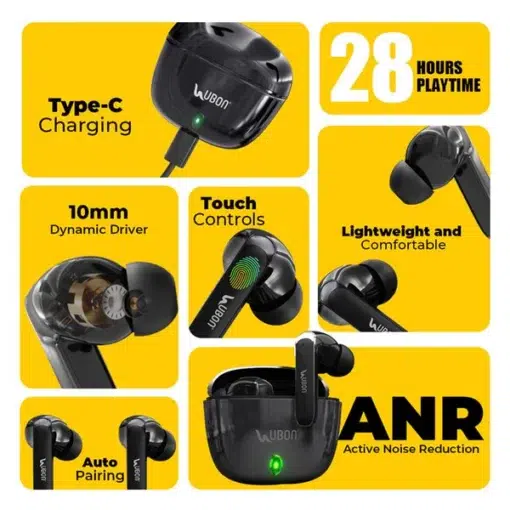 Ubon GYM Series BT-10 With Active Noise Reduction Wireless Earbuds 4 GYM Series BT-10