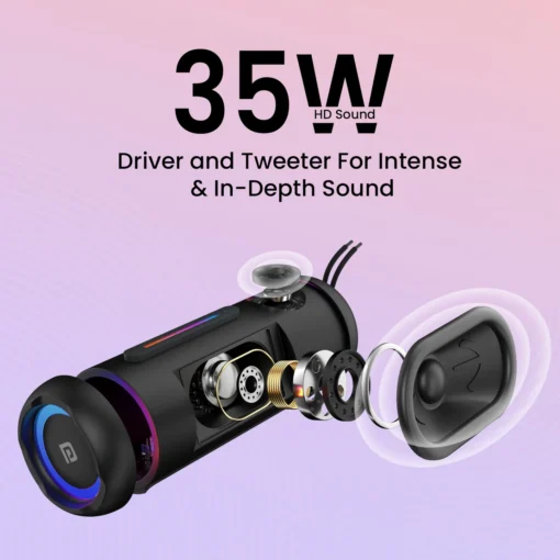 Breeze 6 35 Watt HD Portable Speakers with RGB Lights