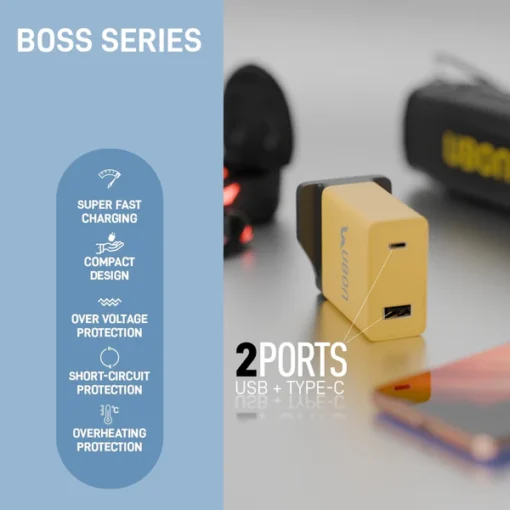 UBON CH-945 Boss Series Dual Port Fast Wall Charger