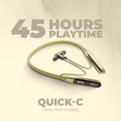 Ubon Quick-C Rainbow Series Golden CL-50 Wireless Neckband