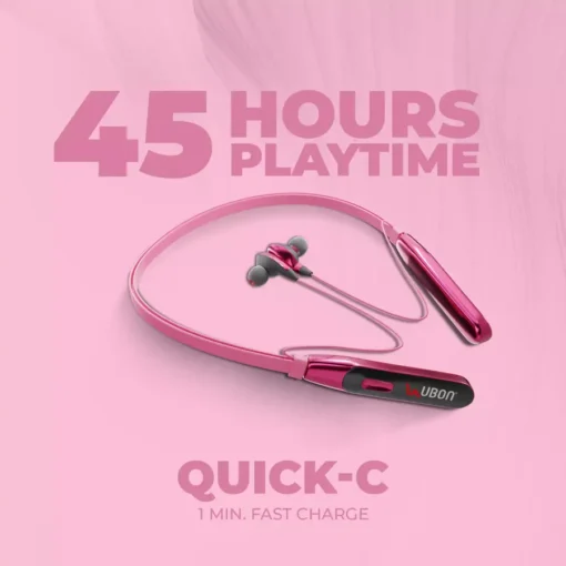 Ubon Rainbow Series Pink CL-50 Wireless Neckband
