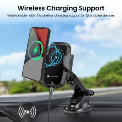 Charge Clamp 2 with Wireless Charging and 360° Rotation Mobile Stand