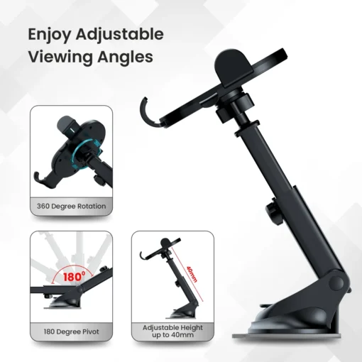 Clamp M3 with Adjustable Height 360° Rotation Mobile Stand