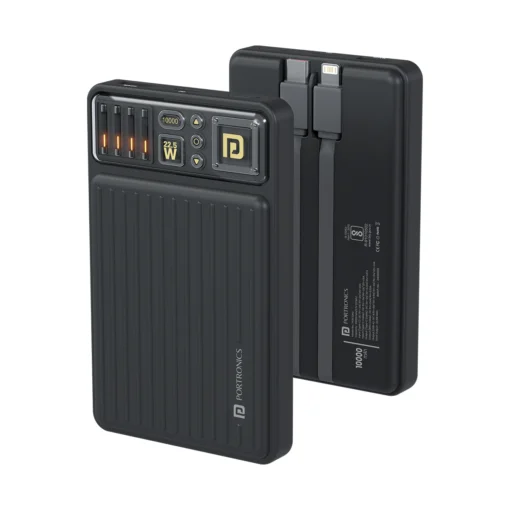 Luxcell Bind Mini 10K Power Bank In Built Type C & 8 Pin Cable