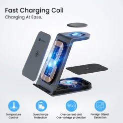 Freedom Trio 15w Fast Charging 3-in-1 Wireless Charging Stand