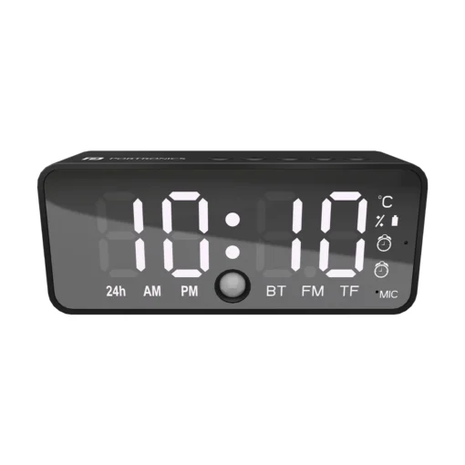 PIXEL 4 Digital Alarm Clock with Portable Bluetooth Speaker