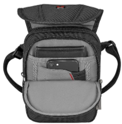 Wenger, BC High Flap over, Flap over Crossbody Bag, Black