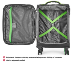 Wenger, Fiero Pro Medium Softside Case, 8w, Black/Green