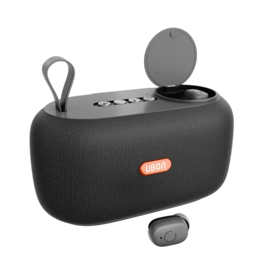 UBON Discover the SP-125 Speakers with Ear Buds-Black