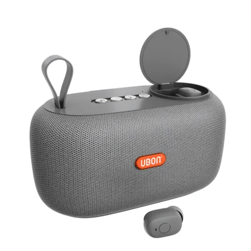 UBON Discover the SP-125 Speakers with Ear Buds-Grey
