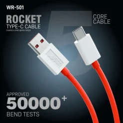 UBON WR-501-1Meter, 65W High-Speed Charging Cable with Type-C port