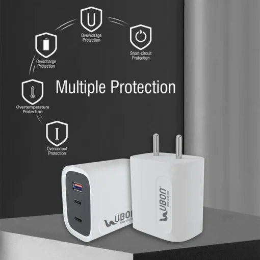 Ubon CH-1000 Fasto Power 45W PD Charger With Triple Ports