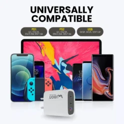 Ubon CH-1000 Fasto Power 45W PD Charger With Triple Ports