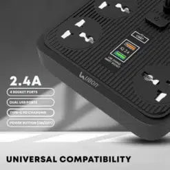 Ubon Ustaad EXT-331, 8-IN-1 2500W and 2.4-Ampere Extension Board with LED Lamp 7 Ubon Ustaad EXT-331, 8-IN-1 2500W and 2.4-Ampere Extension Board with LED Lamp