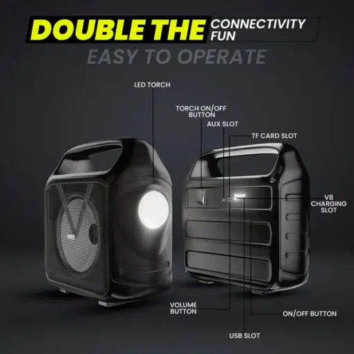 Ubon Khiladi SP-51 Wireless Speaker with inbuilt LED Torch Light