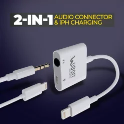 Ubon WR-478, 2-in-1 Connect Master iPhone Charging and Audio Connector