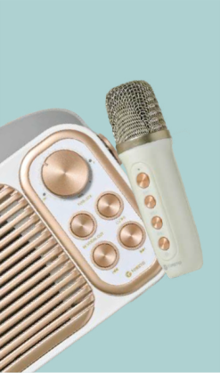 RETRO MINI Bluetooth Speaker with Karaoke Mic 7 RETRO MINI Bluetooth Speaker with Karaoke Mic