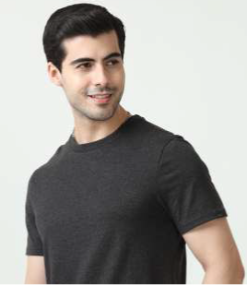 Mark & Spencer Round Neck T-shirt Charcoal Grey