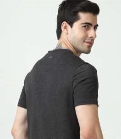 Mark & Spencer Round Neck T-shirt Charcoal Grey